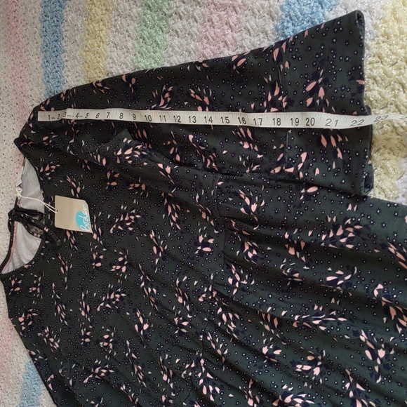 Boden US 14R Posie Jersey Dress Pine Tree Autumn Leaves - Picture 7 of 15